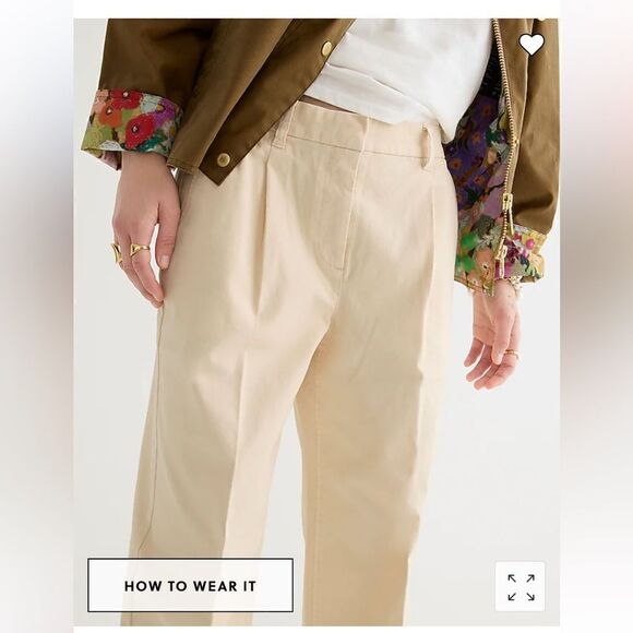 J. Crew Tall pleated capeside chino pant* - Picture 3 of 9